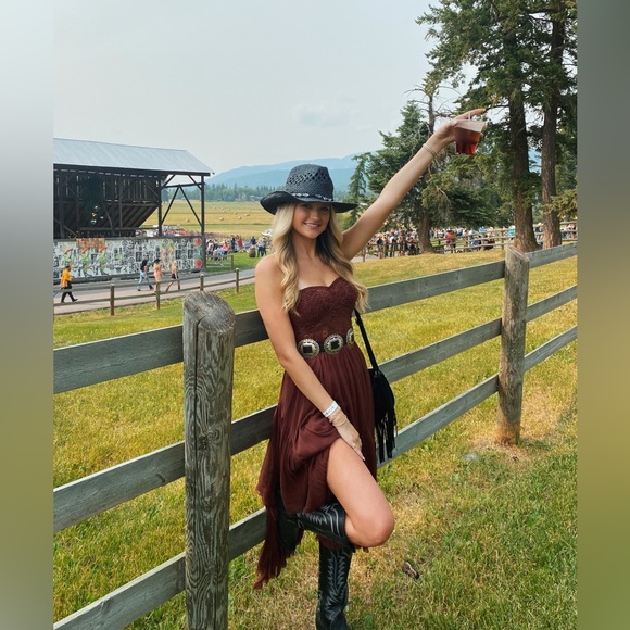 FP One Lumi Maxi Dress, Brown maxi dress - Picture 2 of 5